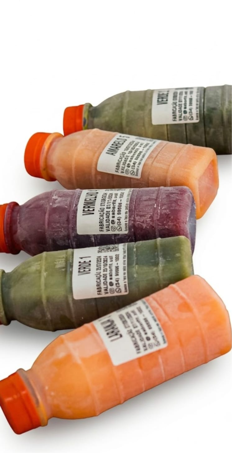 COMBO 5 SUCOS 300 ML VARIADOS Congelado. "Maiores descontos conforme a forma de pagamento".