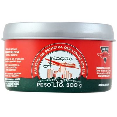 Manteiga Aviação com Sal Lata 200g