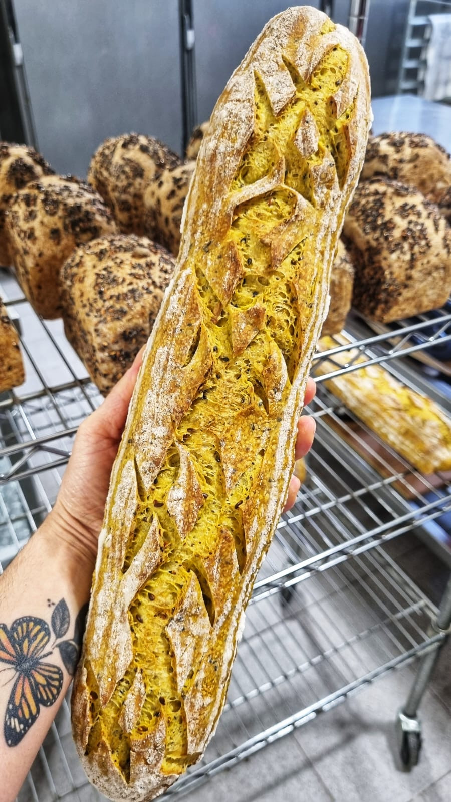 Baguetão De Açafrão Com Grãos - 400gr
