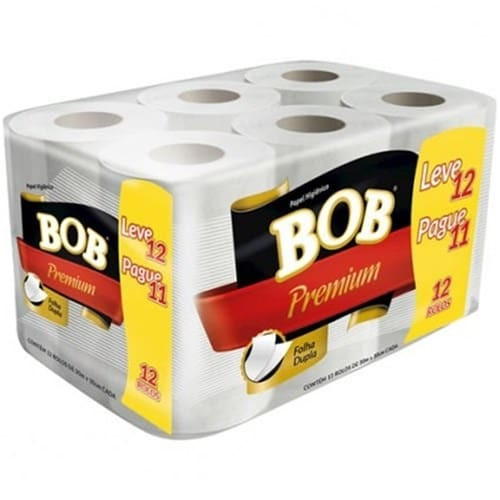 Papel Higiênico Bob Premium Folha Dupla 30m Leve 12 Pague 11