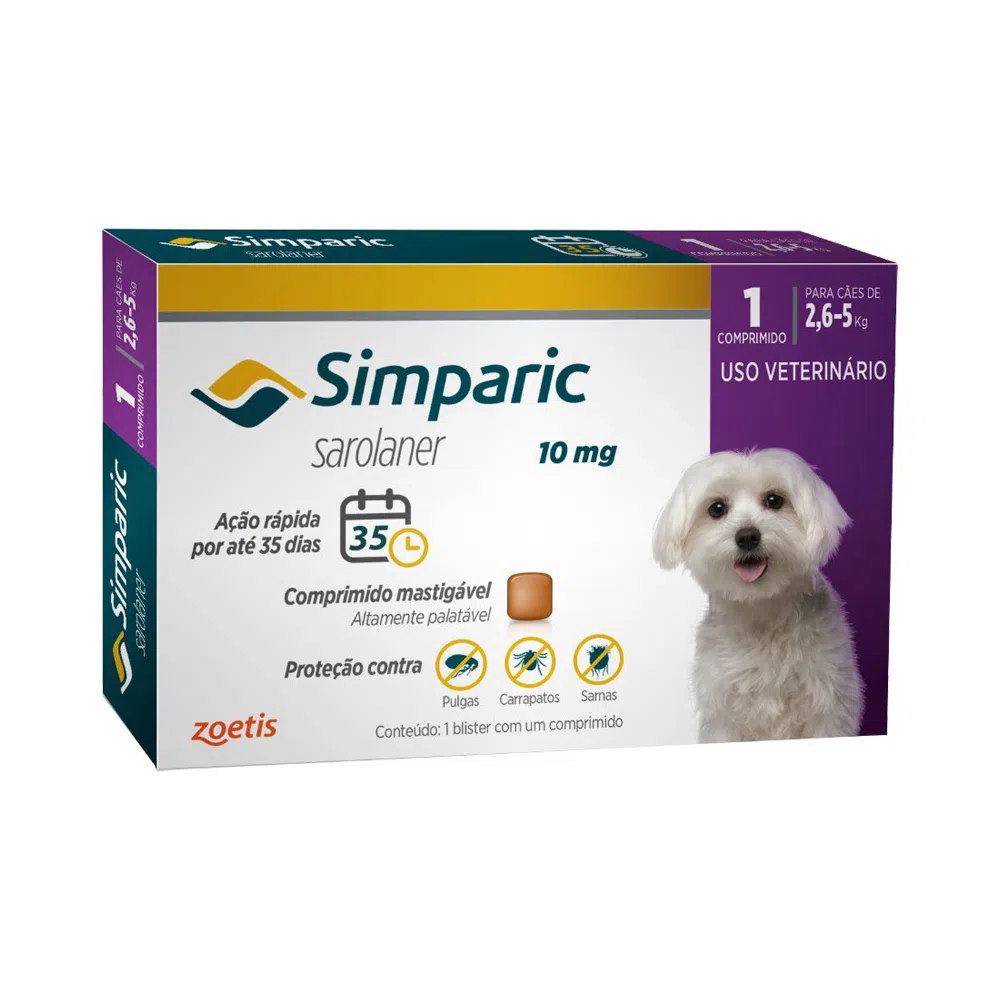 Simparic 2.6 a 5 kg - 1 Tablete 