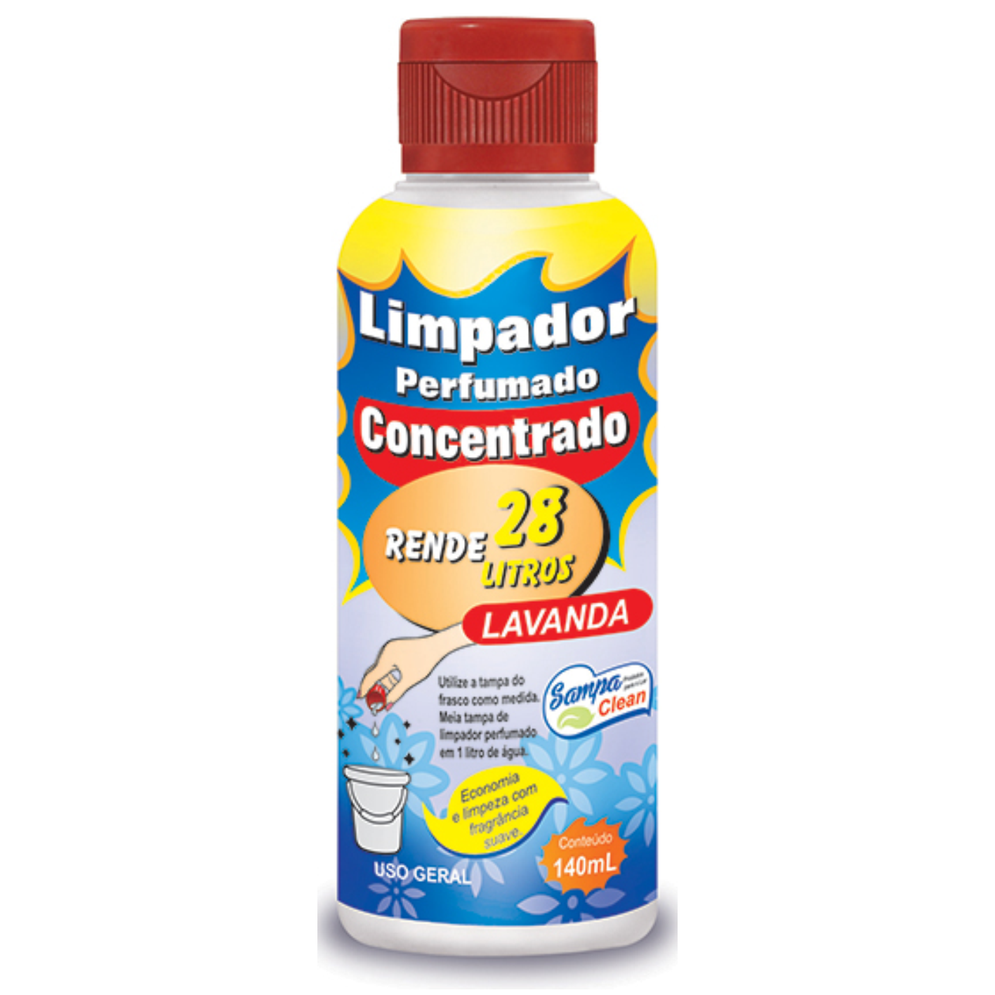 LIMPADOR CONC SAMPA CLEAN LAVANDA 140ML