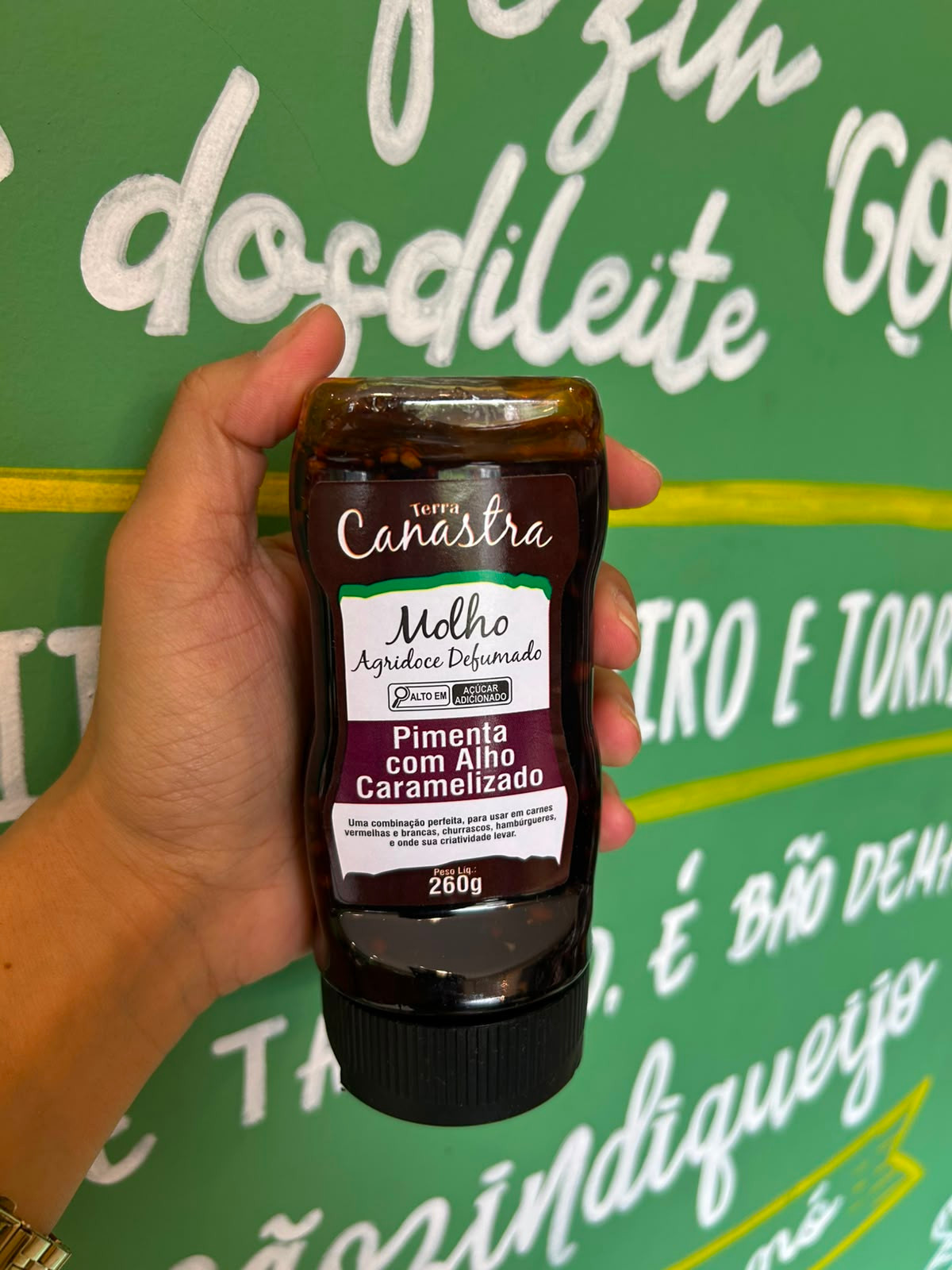 Molho Agridoce Defumado de Pimenta com Alho Caramelizado Terra Canastra - 260g