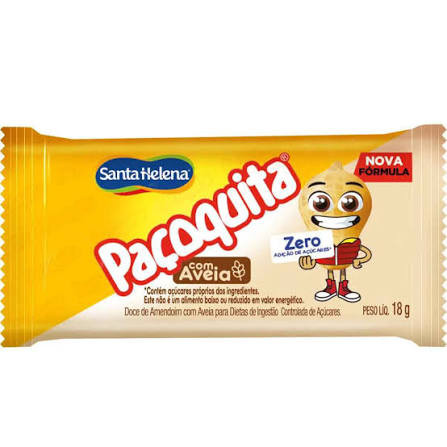Doce Pacoca Quadrada Pacoquita Aveia Zero 18g