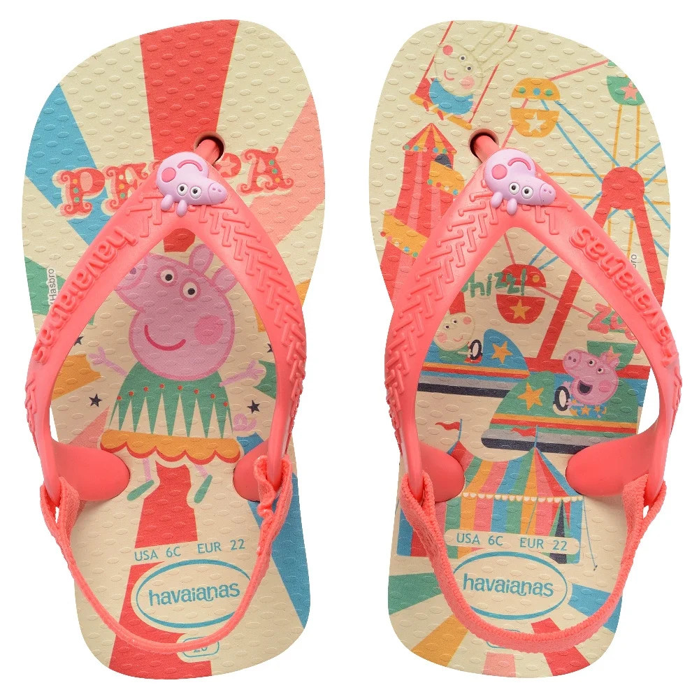 HAVAIANAS KIDS PEPPA PIG BUTTER CREAM/CORAL 22**