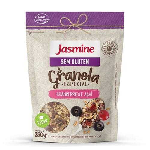 Granola Cranberries e Açaí sem Gluten Jasmine 250g