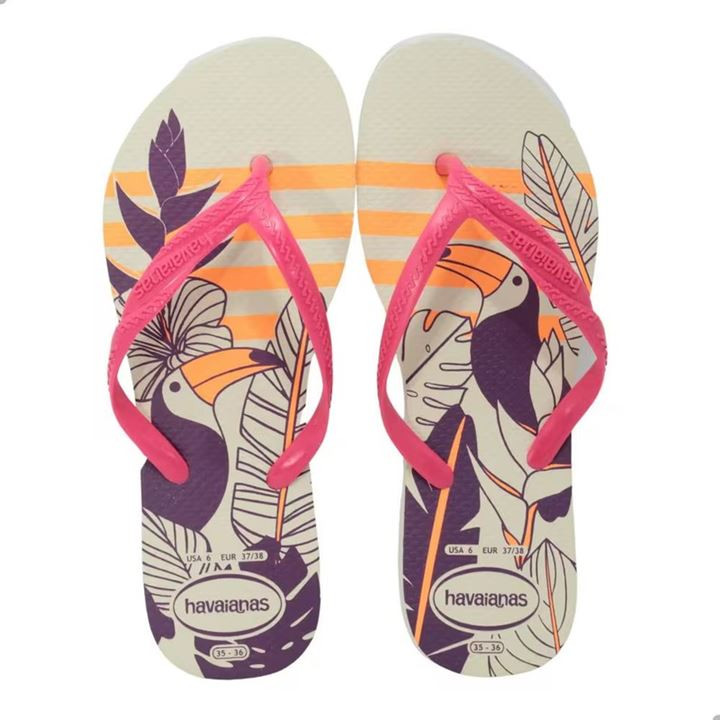 HAVAIANAS FEM FANTASIA STYLE II BEGE PALHA 35/36**