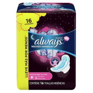 ABSORVENTE ALWAYS NOTURNO 'SUAVE' C/ABAS C/16UN