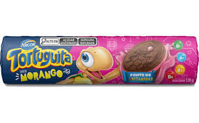 BISC RECHEADO TORTUGUITA MORANGO 120G