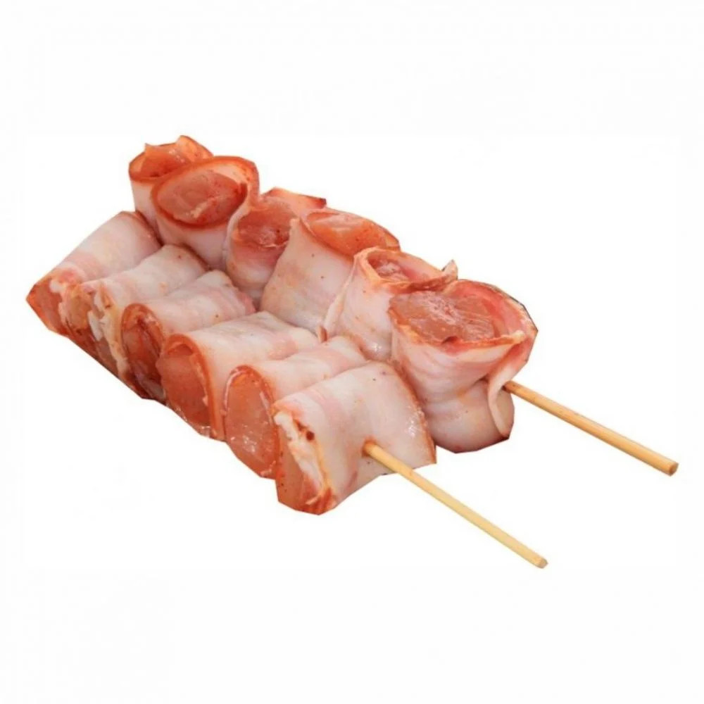 ESPETO DE FRANGO COM BACON