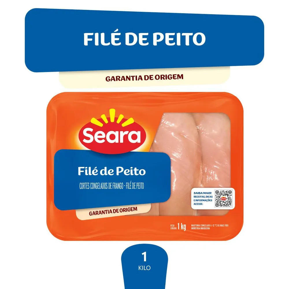 File Peito De Frango Seara Bd 1kg