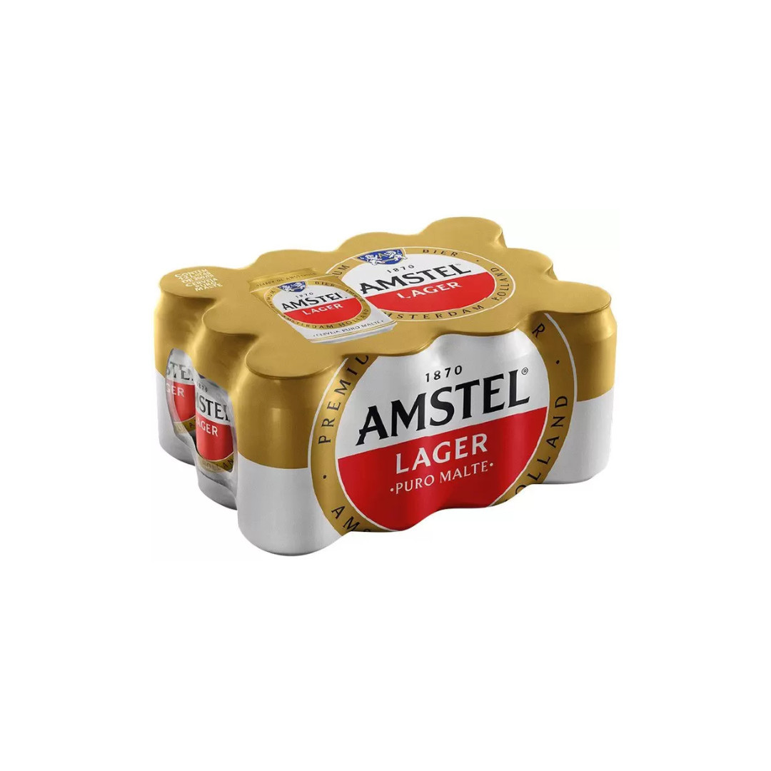 CERVEJA AMSTEL LAGER FARDO  C/12 UNIDADE 350ML