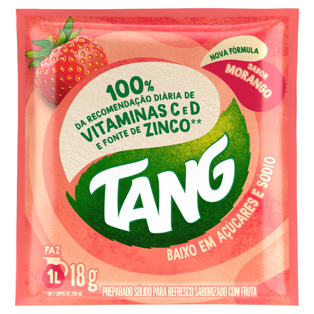 Refresco Em Po Tang Morango 18g