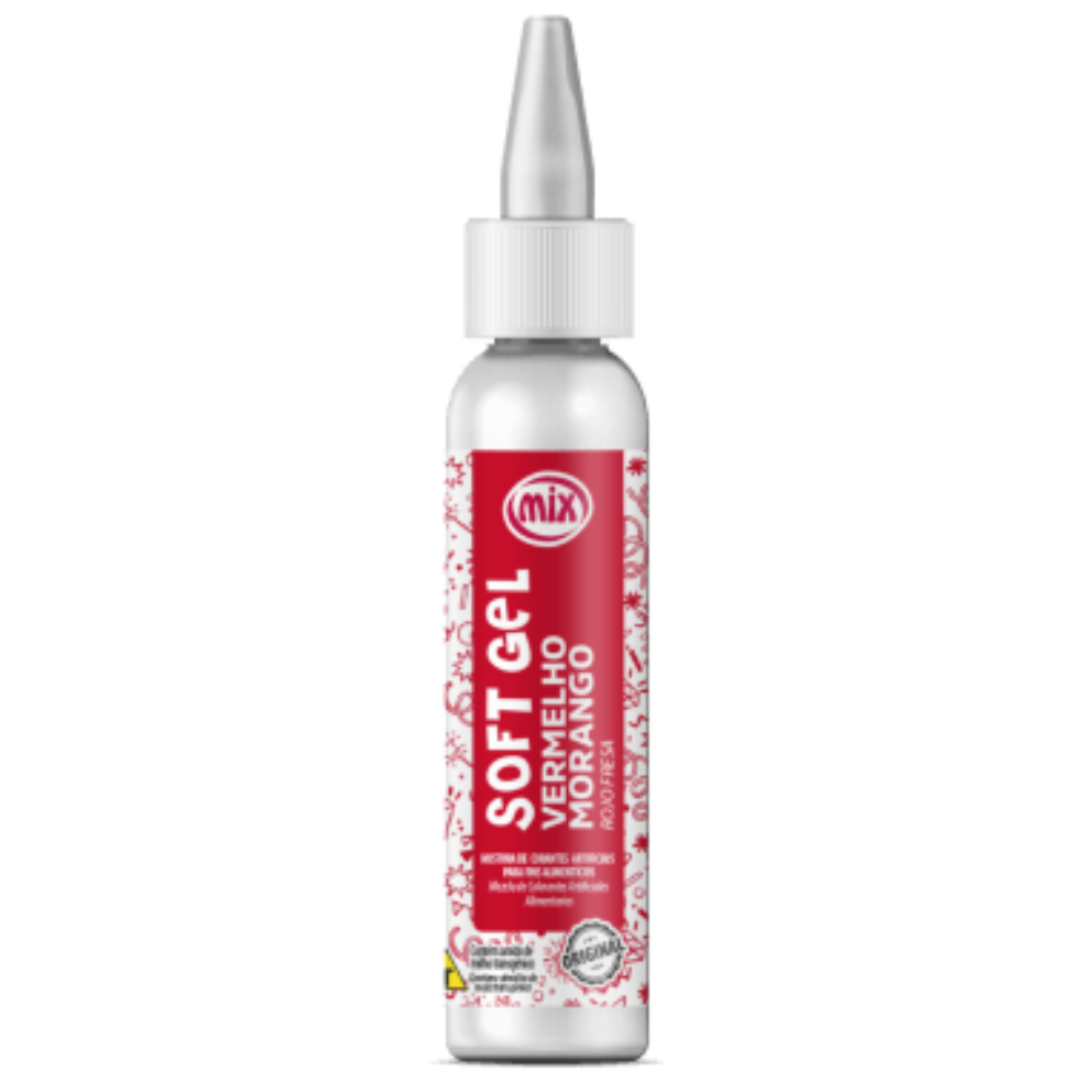 CORANTE ARTIFICIAL SOF GEL MIX VERMELHO MORANGO 25G