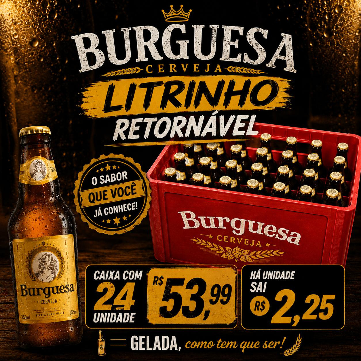BURGUESA LITRINHO CAIXA C/24 RETORNAVEL 