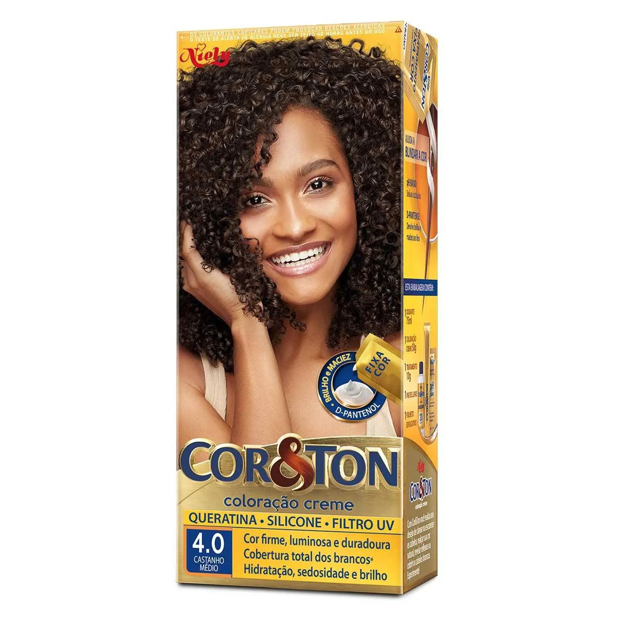 COLORAÇÃO TINTURA COR & TON 4.0 CASTANHO MEDIO