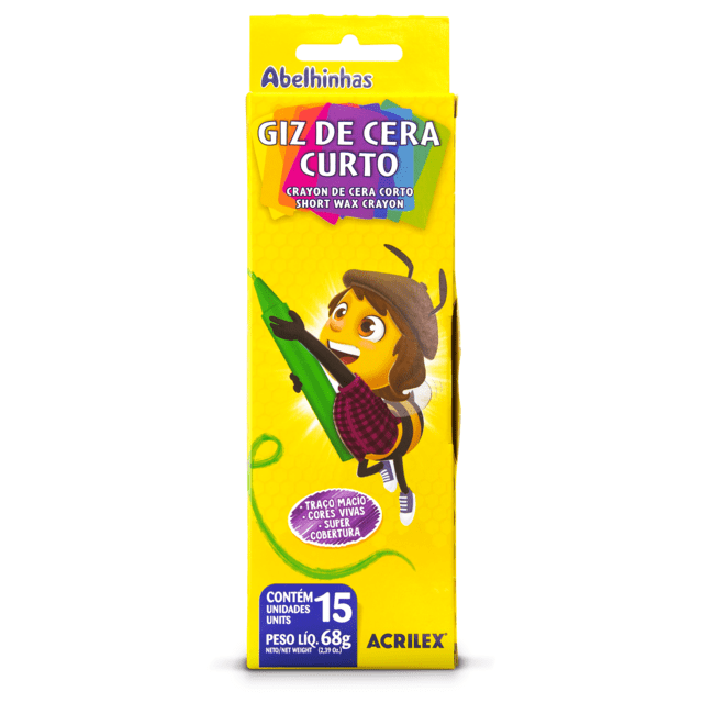 Giz de cera c/ 15 cores 