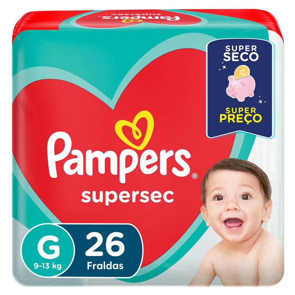 FRALDA PAMPERS SUPERSEC G 26UN