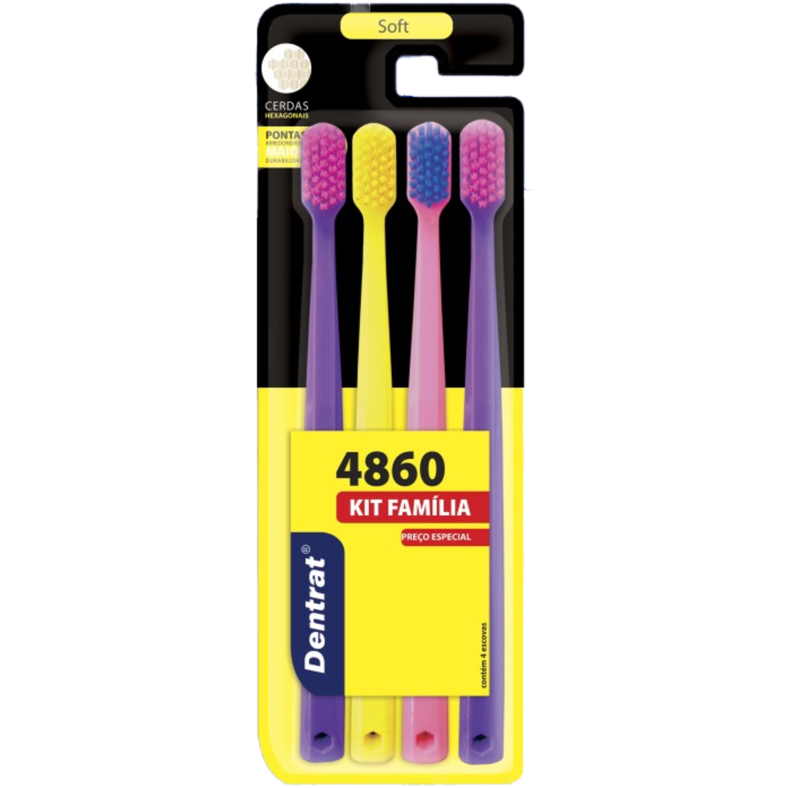ESCOVA DENTAL DENTRAT "MACIA" SOFT FAMILIA C/4UN¬