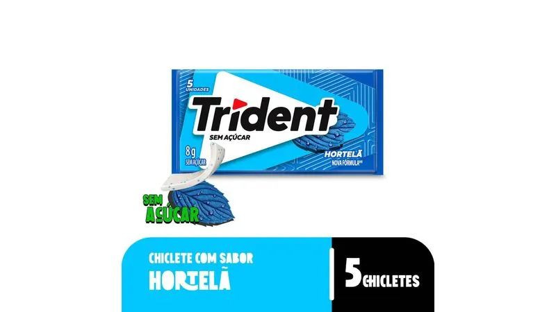 CHICLETE TRIDENT HORTELA 8GR