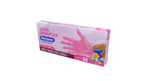 LUVA VINIL BOMPACK ROSA M