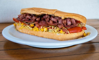 Cachorro quente bacon