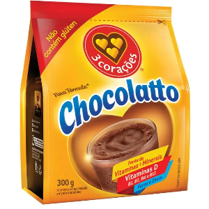 ACHOCOLATADO PO 3 CORACOES CHOCOLATTO 300G
