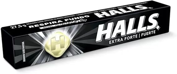 Bala Halls Preta Extra Forte