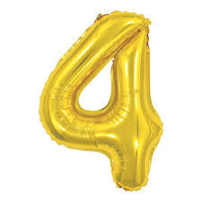 BALAO METALIZADO PEQ. DOURADO Nº 4
