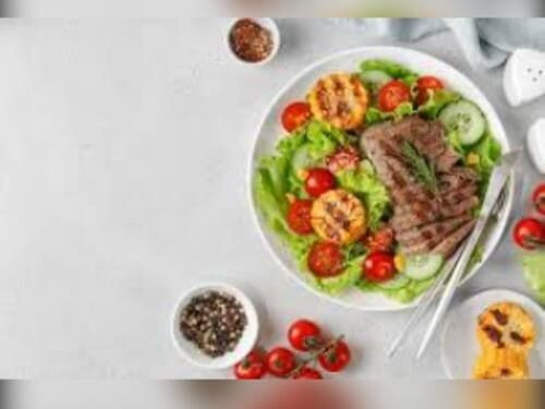 Salada com file bovino