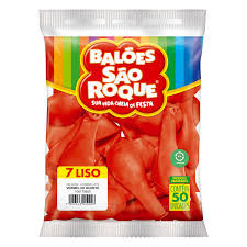 BALAO SAO ROQUE N7 LISO VERMELHO QUENTE C/50UN