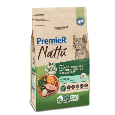 Premier Nattu Abóbora Gatos Filhotes  1,5kg 