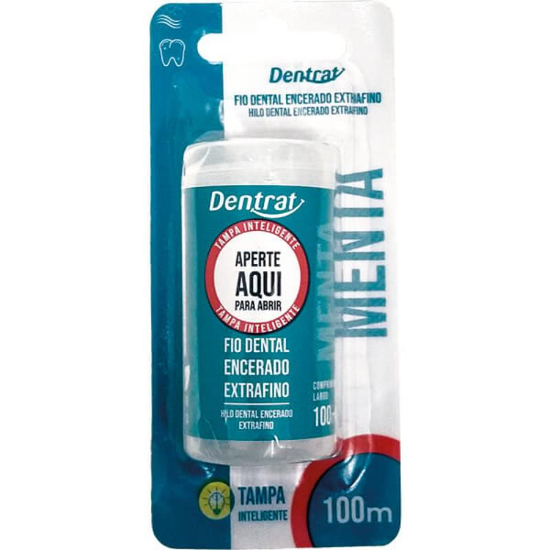 FIO DENTAL DENTRAT MENTA EXTRA FINO C/100M