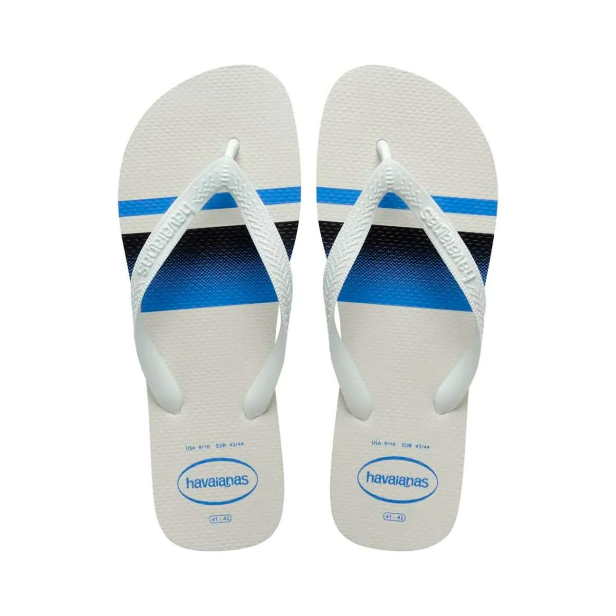 HAVAIANAS TOP BASIC BRANCO/AZUL 37/38**