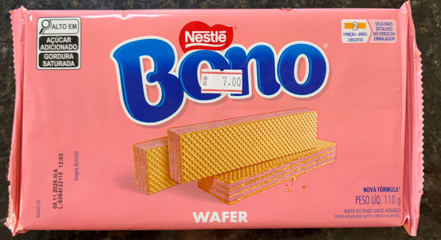 BOLACHA BONO WAFER MORANGO
