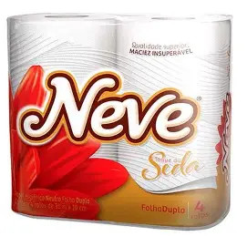 Papel Higienico Toque Da Seda (Neve) 4 Rolos