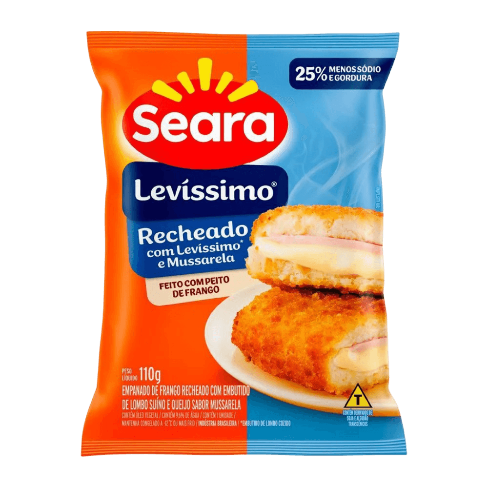 Empanado Seara Recheado Levissimo/Mussarela  110g