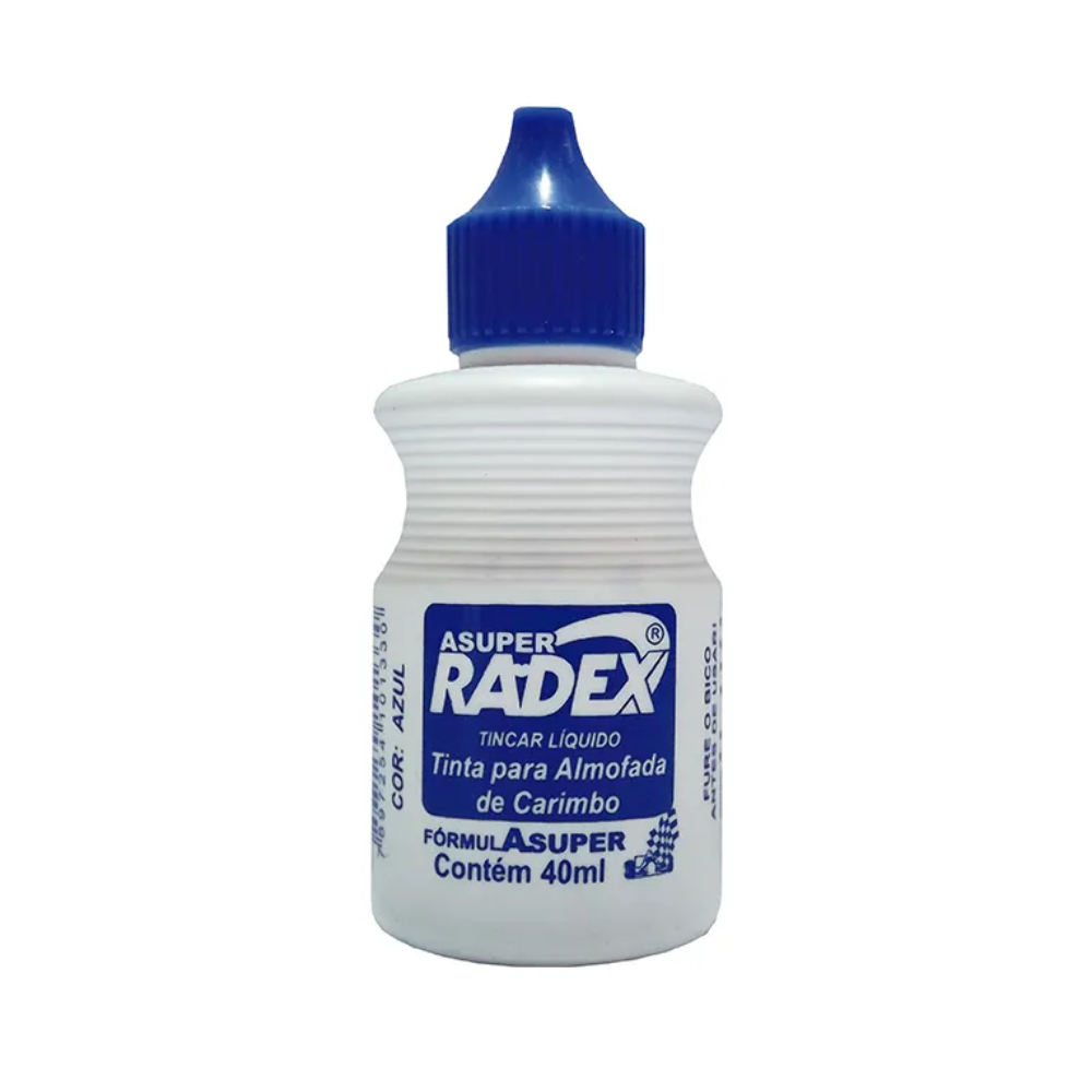 TINTA CARIMBO RADEX 40ML AZUL