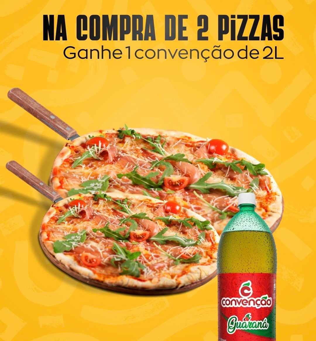 PROMO 2 PIZZAS + CONVENÇÃO 2L