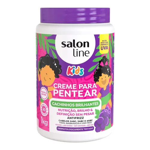 CREME PARA PENTEAR SALON LINE KIDS 1KG CACHINHOS UVA 