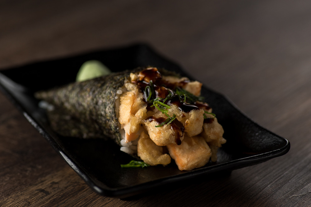 Temaki fried camarão