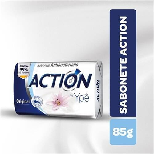 Sabonete Antibacteriano Ypê Action Original Azul 85g