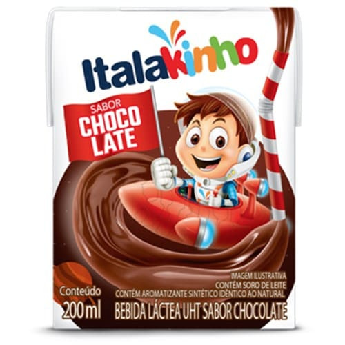 Bebida Láctea Uht Sabor Chocolate Italakinho Italac 200ml