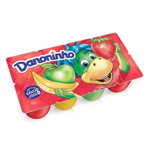Petit Suisse Sabor Banana, Maçã-Verde e Morango Danoninho 320g