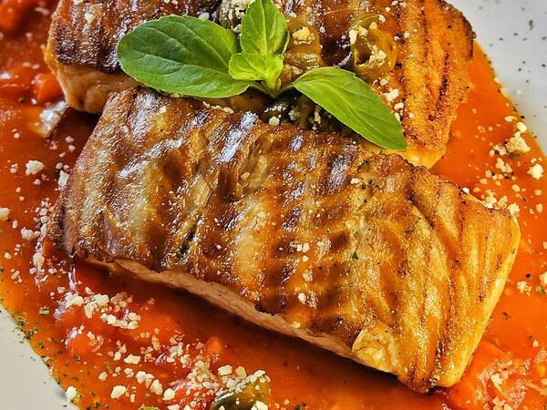 Salmão com arroz-risoto p/1 pessoa