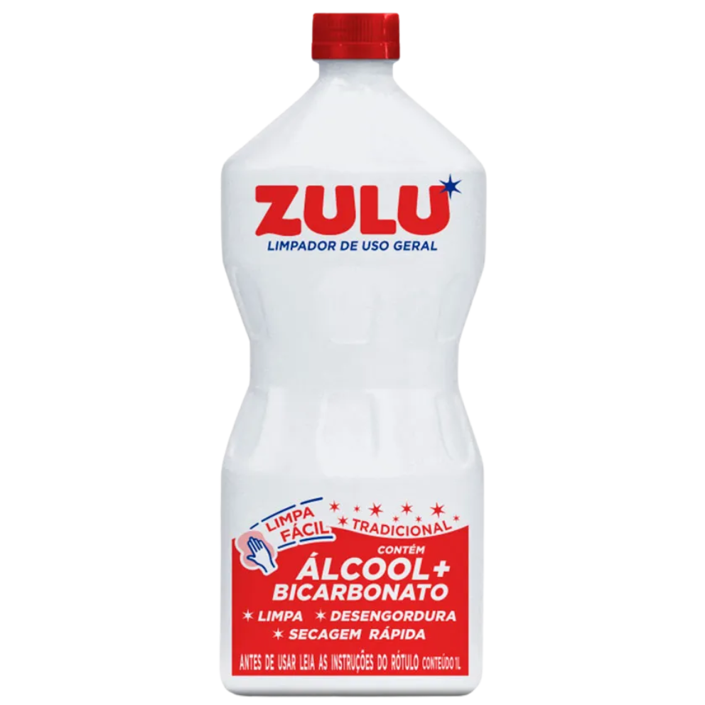 ALCOOL ZULU C/ BICARBONATO TRADICIONAL 1L