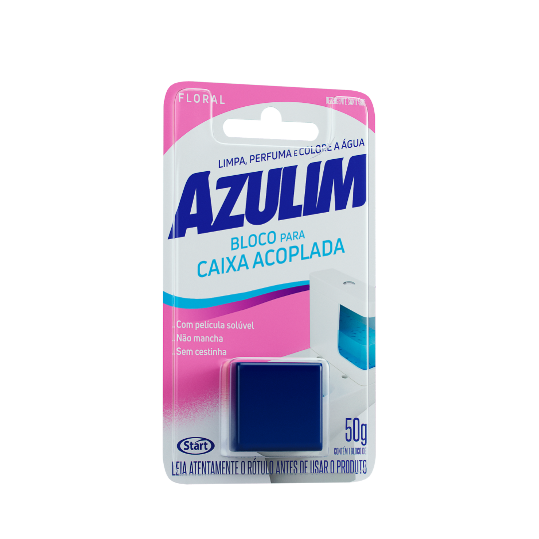 BLOCO SANIT CX ACOPLADA AZULIM 50G FLORAL