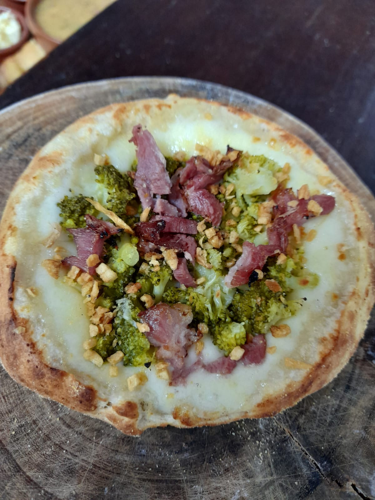 Brocolis com bacon