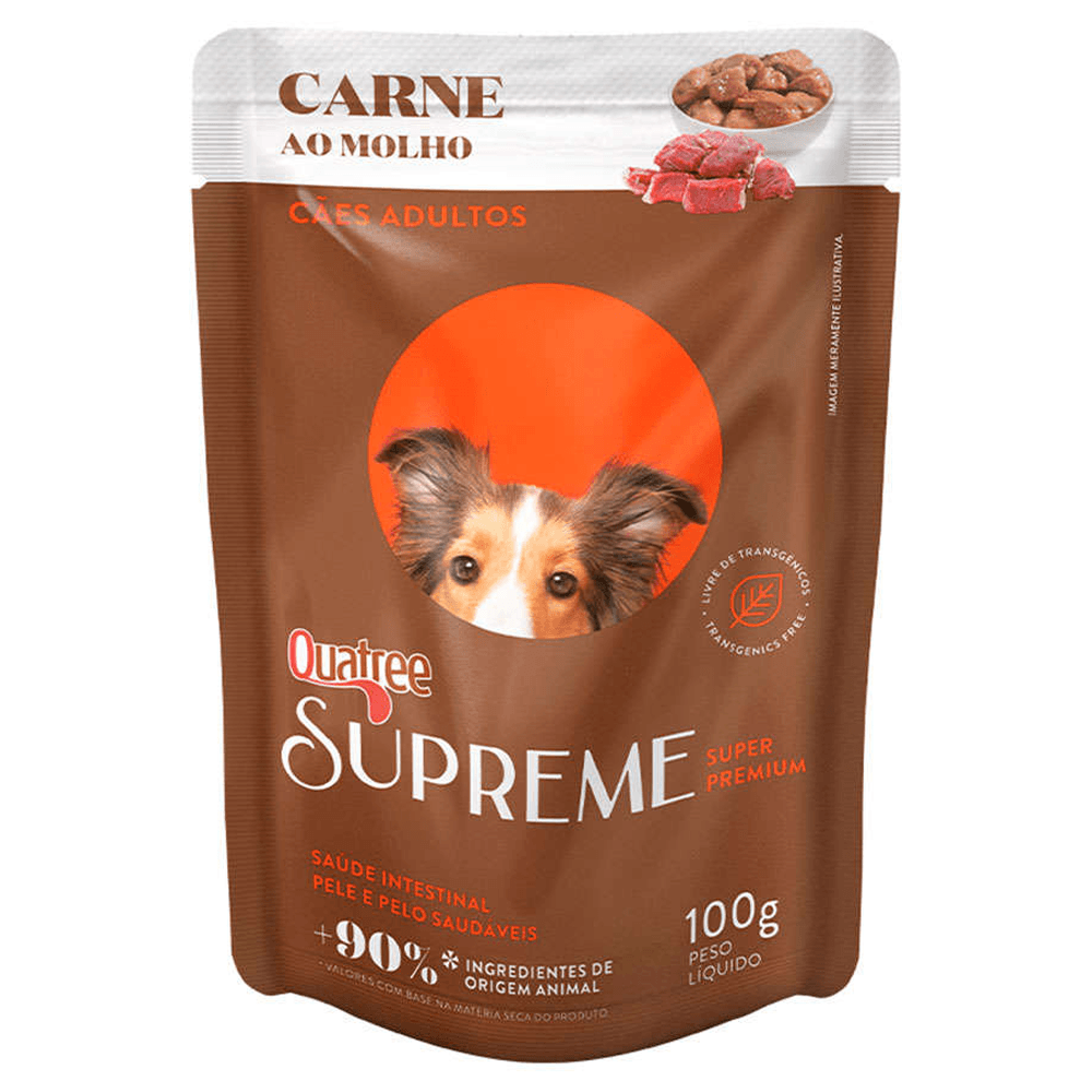 Ração ùmida Quatree Supreme Carne ao Molho 100g