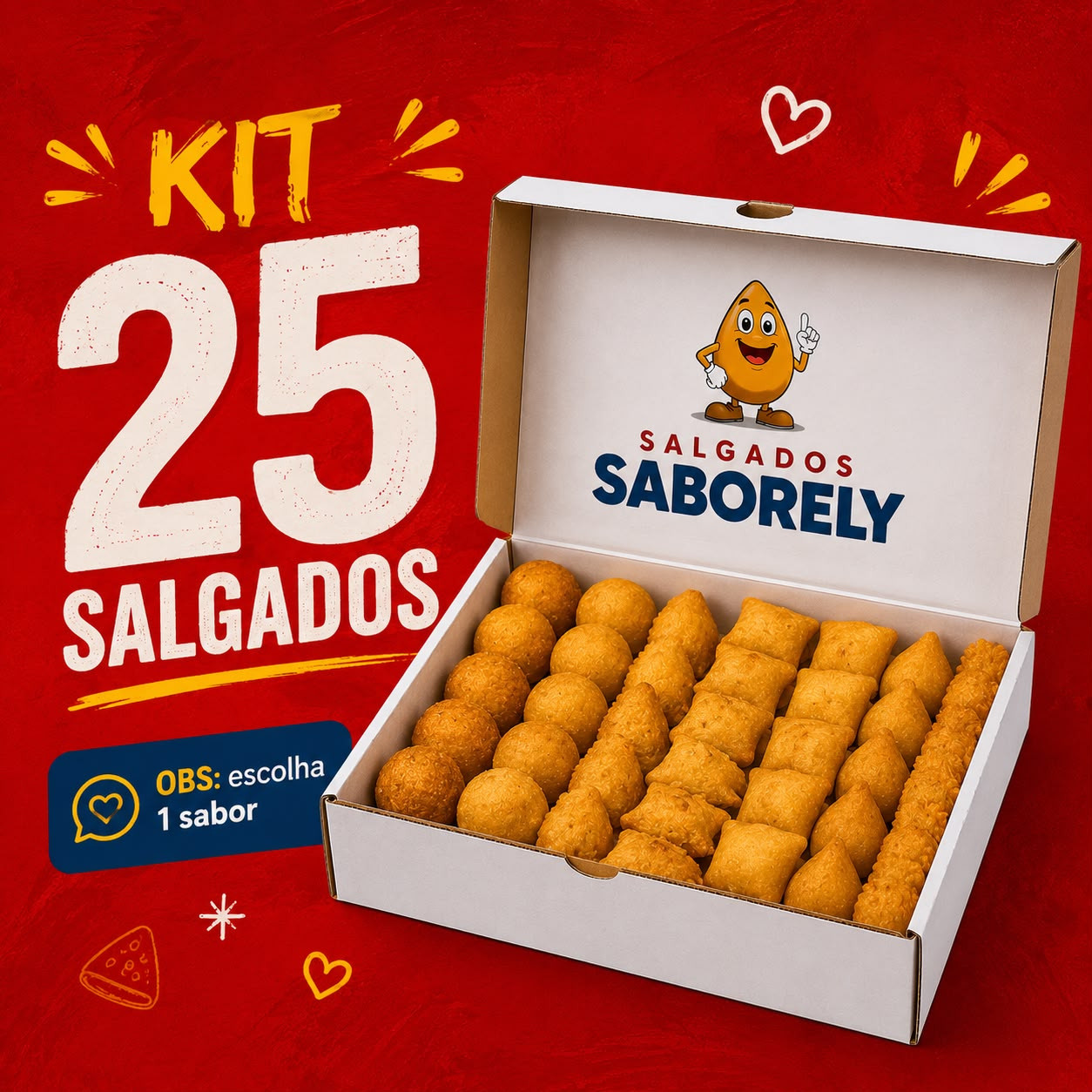 KIT 25 SALGADOS